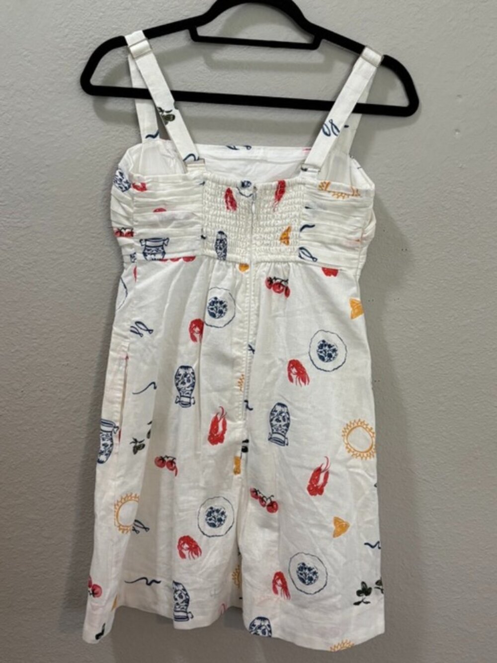 Abercrombie & Fitch Linen Blend Coastal Print Emerson Skort Dress Sz Small Tall - Picture 4 of 10